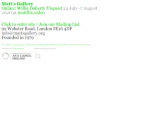 Mattsgallery.org(Matt's Gallery) Screenshot