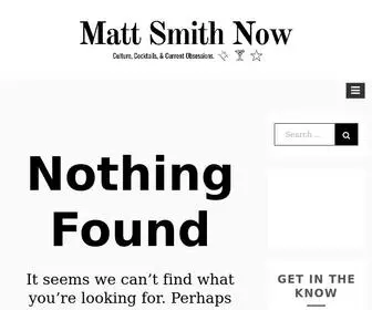 Mattsmithnow.com(Mattsmithnow) Screenshot