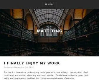 Mattting.com(Matt Ting) Screenshot