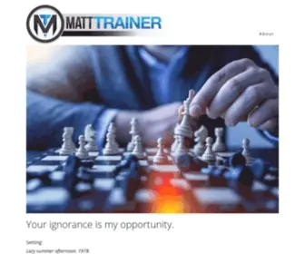 Matttrainer.com(Matt Trainer) Screenshot