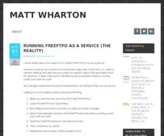 Mattwharton.co.uk(Mattwharton) Screenshot