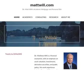 Mattwill.com(Matt Will's Academic Webpage and Personal Site) Screenshot