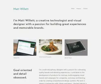 Mattwillettdesign.com(Matt Willett) Screenshot