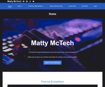 Mattymctech.com(Internet CEO) Screenshot