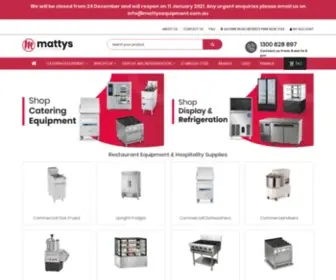 Mattysequipment.com.au(Mattys Catering Equipment & Commercial Kitchen Supplies in Sydney & Adelaide) Screenshot