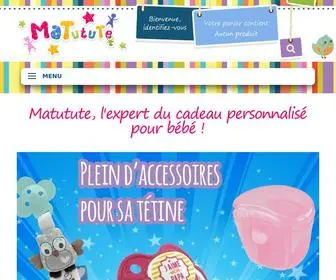 Matutute.com(Tétines personnalisées et cadeaux pour bébé) Screenshot