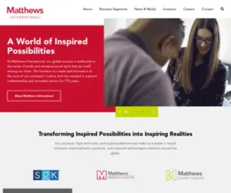 Matw.com(Matthews International Corporation) Screenshot