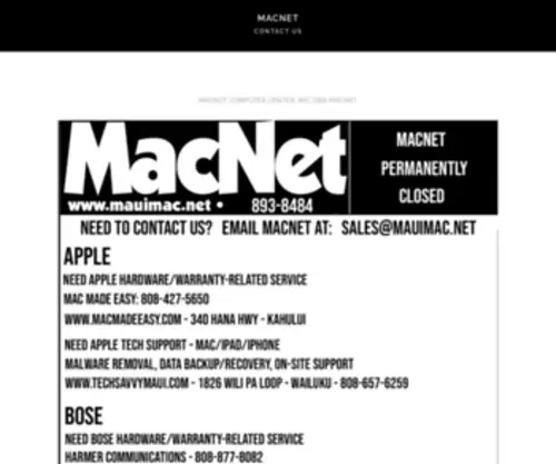 Mauiapplemac.com(Maui) Screenshot