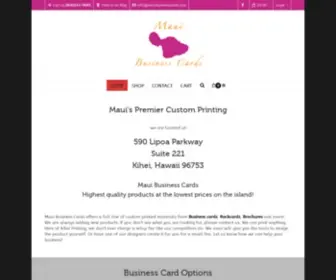 Mauibusinesscards.com(Maui Business Cards) Screenshot