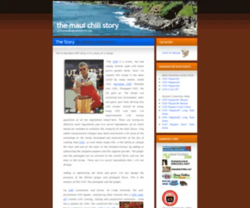 Mauichili.com(The Maui Chili Story) Screenshot