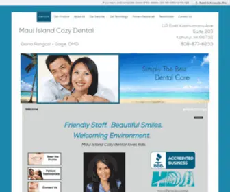 Mauiislandcozydental.com(Kahului Dentist. Gloria Rongcal) Screenshot