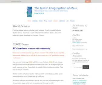 Mauijews.org(The Jewish Congregation of Maui) Screenshot