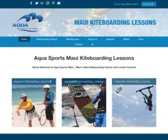 Mauikiteboardinglessons.com(Maui Kiteboarding Lessons by Aqua Sports Maui) Screenshot