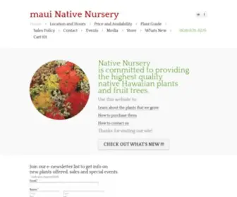 Mauinativenursery.com(Maui Native Nursery) Screenshot