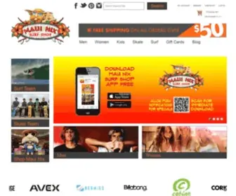 Mauinix.com(Maui Nix Apparel) Screenshot