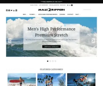 Mauirippers.com(Maui Rippers Boardshorts Swimshorts Lifeguard Uniforms Trunks) Screenshot