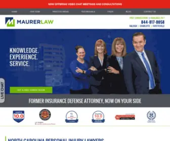 Maurerlawpa.com(Raleigh Personal Injury Lawyer) Screenshot