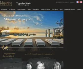 Mauriac-Voyages.com(Votre agence de voyages de luxe) Screenshot