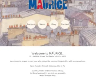 Mauricepdx.com(MÅURICE) Screenshot