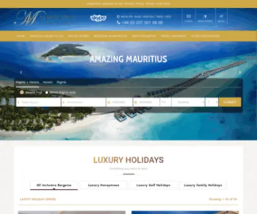 Mauritiusluxuryholidays.co.uk(Mauritius Luxury Holidays) Screenshot