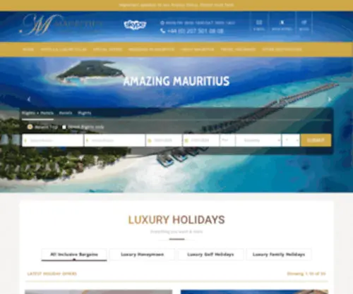 Mauritiusluxuryholidays.com(Mauritius Luxury Holidays) Screenshot