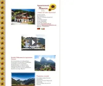 Mauron-Valgardena.com(Gröden) Screenshot