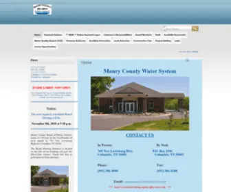 Maurycountywatersystem.com(Maury County Water System) Screenshot