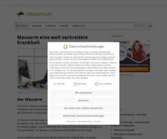 Mausarm.eu(Mausarm eine weit verbreitete Krankheit) Screenshot