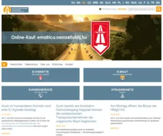 Maut-Tarife.hu(Nationale Mauterhebung geschlossene Dienstleistungs) Screenshot