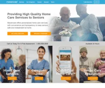 Mavencare.com(Senior Home Care Services) Screenshot