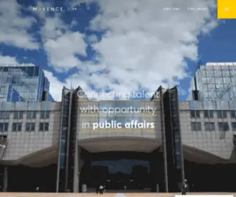Mavence.com(Finding the right influencer for your cause or the right role for your policy expertise) Screenshot