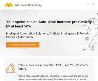 Mavenick.co(Robotic Process Automation (RPA) & IT Process Automation solution with Artificial Intelligence (AI)) Screenshot