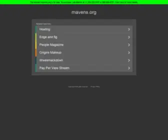 Mavens.org(Mavens) Screenshot