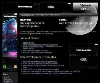 Mavenspun.com(Fun Web Projects) Screenshot