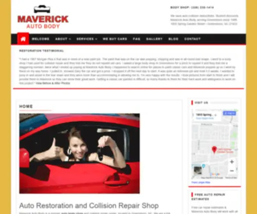 Maverickautobody.com(Greensboro NC Auto Mechanic) Screenshot