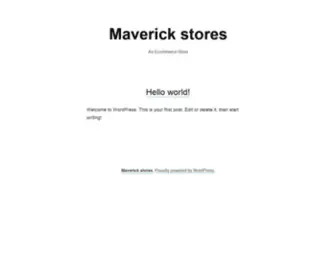 MaverickStores.shop(An Ecommerce Store) Screenshot