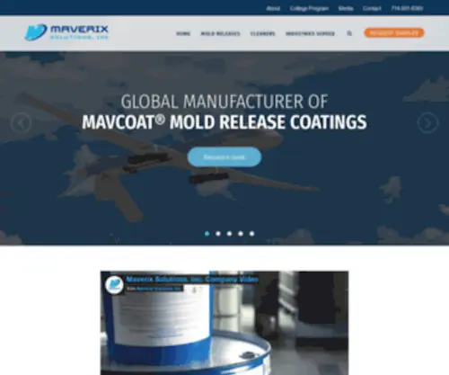 Maverixsolutions.com(Release Coatings Formulated For Today’s Demands) Screenshot