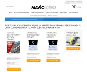Mavicskins.com(Vinilos, placas identificativas para drones y patinetes) Screenshot