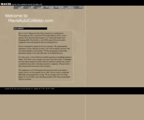 Mavisautocollision.com(Mavis Auto Collision & Auto Glass Ltd) Screenshot