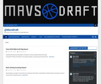 Mavsdraft.com(NBA Draft Content Related to the Dallas Mavs) Screenshot