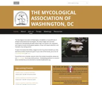 Mawdc.org(Mycological Association of Washington DC) Screenshot