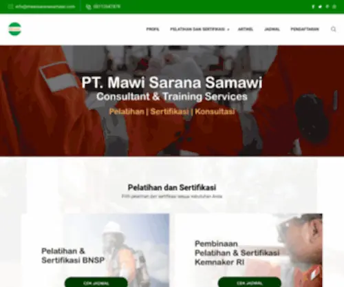 Mawisaranasamawi.com(Pelatihan, Pembinaan, dan Konsultan K3) Screenshot