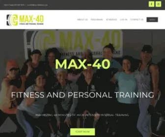 Max-40Fitness.com(MAX-40 Fitness) Screenshot