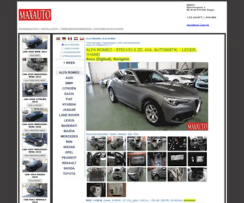 Max-Auto.be(Unfallauto & unfallwagens) Screenshot