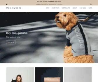 Max-Bone.com(A sophisticated line designed for your dog with you in mind) Screenshot
