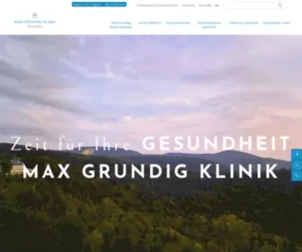 Max-Grundig-Klinik.de(Bühlerhöhe) Screenshot