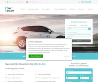 Max-Lease.nl(Profiteer bij Max Lease van) Screenshot