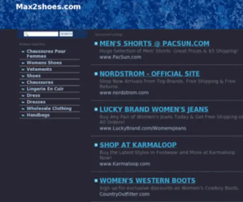 Max2Shoes.com(Max2Shoes) Screenshot