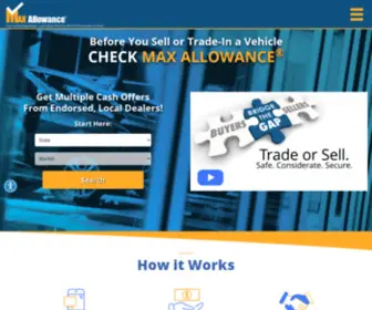 Maxallowance.com(MAX Allowance® Trade In or Sell Your Car) Screenshot