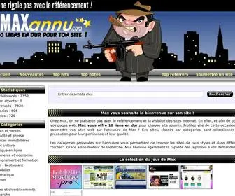 Maxannu.com(Annuaire gratuit généraliste de sites internet) Screenshot